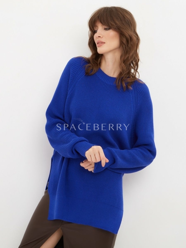 Женский вязаный свитер оверсайз, трикотажный джемпер, кофта